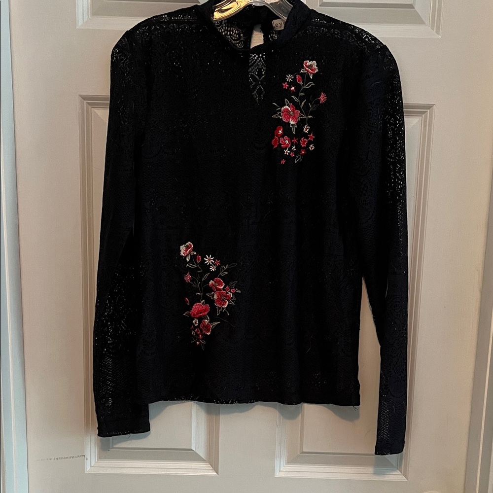 Eye Candy Black Lace Blouse